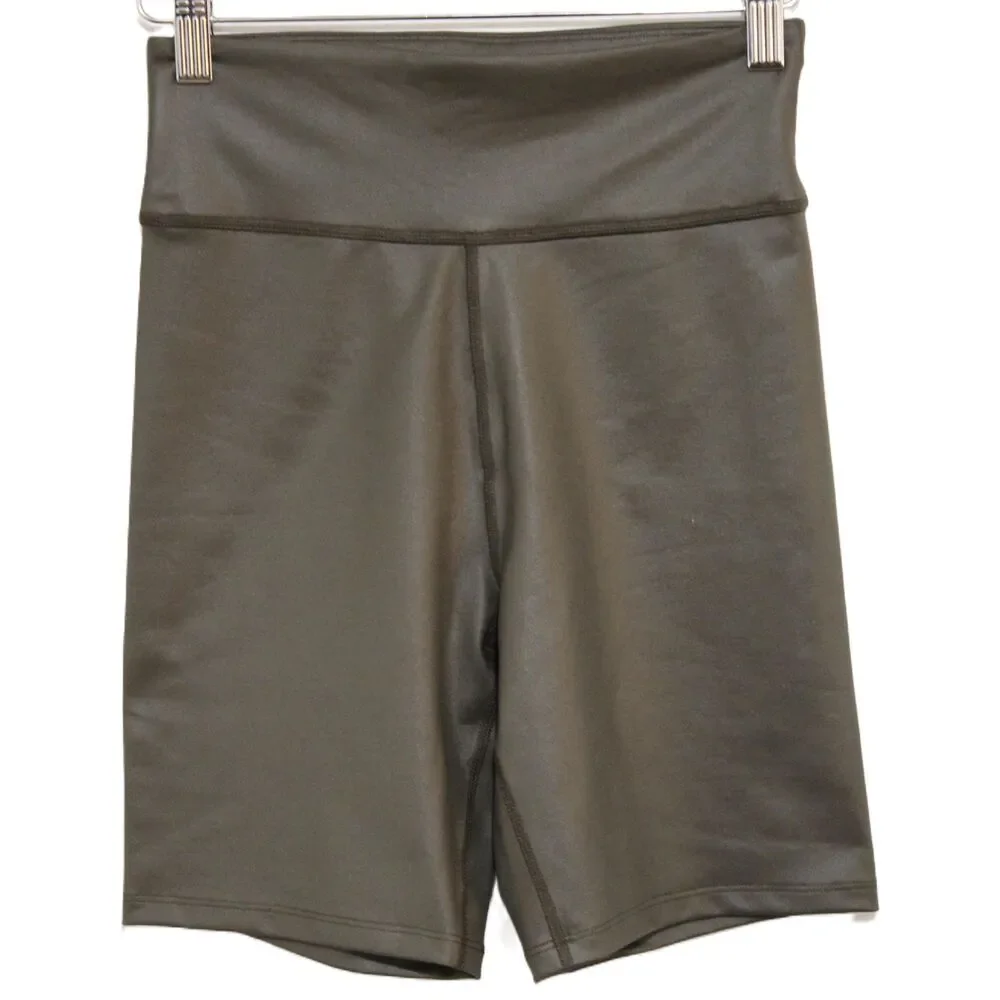 Womens Abercrombie & Fitch Black Elastic Waistband Athletic Bike Shorts Sz S NWT